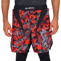 Shorts de sport en élasthanne écologiques de 9 pouces pour hommes, respirants, à séchage rapide, avec cordon de serrage, pour la gym et le fitness