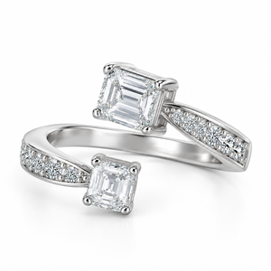 Anillo de Compromiso de Plata de Ley 925 con Moissanita VVS1 para Mujer, Joyería de Diamantes Ajustable - Product Image 3