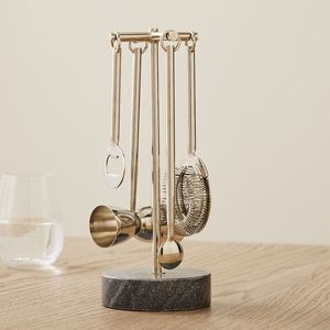 <b>Cocktail</b> shaker set bar tool set marble bar accessories luxury <b>cocktail</b> <b>kit</b> stainless steel bar ware bartender tool set marble - Product Image 4