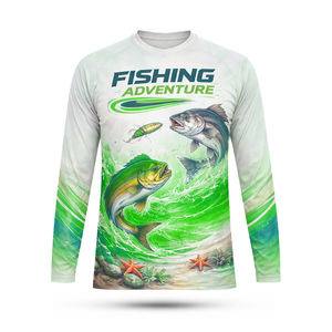 Jersey de Poliéster 100% Transpirable de Secado Rápido con Estampado UV, Talla Grande, Manga Larga, para Venta al Por Mayor, Protección Solar UPF +50 - Product Image 3