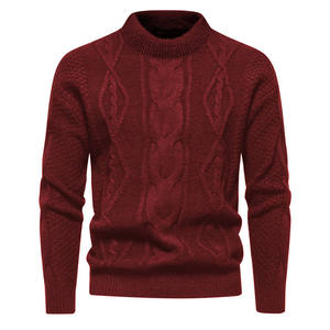 Suéter de Punto para Hombre WARPRO INDUSTRY, Manga Larga, Color Sólido, Invierno, Casual, 100% Algodón, Antiarrugas, Transpirable - Product Image 2