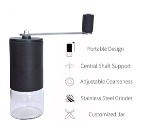 เครื่องบดเมล็ดกาแฟด้วยมือทรงกรวยพร้อมด้วยการตั้งค่าหยาบแบบปรับได้ทำจากฮอลาร์ไต้หวัน - Product Image 2