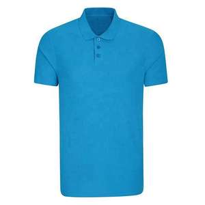 Polo à manches courtes gris pour homme, coupe classique, couleur unie, style décontracté, tissu tricoté, 100% coton jersey, taille plus pour homme - Product Image 3