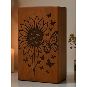 High Quality Wooden Urn Box for Memorial Storage Durable Wooden Urn for Ashes with Smooth Polish by AYAANS - Product Image 2