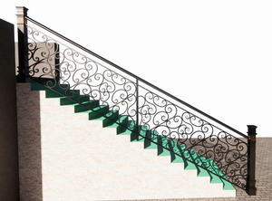 Sistema de Barandillas de Hierro Forjado Moderno de Primera Calidad con Rieles Resistentes al Óxido, Ajustables para Escaleras de Villas de Lujo - Product Image 3