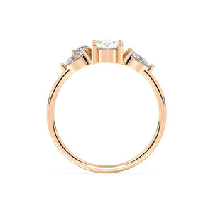 Anillo REYES de Oro Sólido de 14K con Corte Ovalado y Moissanita de 1.08 Quilates, Anillo de Lujo con Múltiples Piedras, Regalo de Aniversario de Bodas, Joyería Fina - Product Image 6