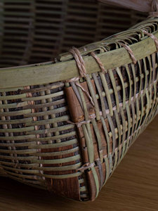 Panier en bambou Sakura fait main, tissé, décoratif, organisateur de rangement, fournisseur en gros du Vietnam - Product Image 4