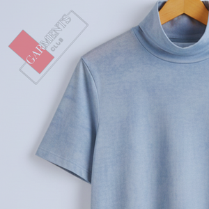 <b>Men</b> <b>Turtle</b> <b>Neck</b> T-Shirt 100% Cotton 180 GSM Custom Logo High <b>Neck</b> Tee Premium Casual Wear - Product Image 5
