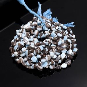 Perles d'opale bleue naturelle taille hexagonale 11mm 12mm, fil de perles de pierres précieuses opale 13 pouces pour la fabrication de bijoux, prix de gros en vrac - Product Image 2