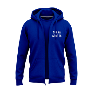 SFANA SPORTS Pull à capuche en jersey 100 % coton pour homme, coupe ample, écologique, respirant, avec fermeture éclair 1/4 - Product Image 4