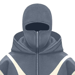 Sudadera con Capucha Balaclava de Algodón 100% para Hombre con Cremallera, Diseño de Máscara Facial Completa, OEM ODM, Venta al por Mayor para Invierno y Exteriores, Logotipo Personalizado - Product Image 2