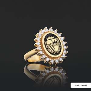 Bague d'École BOJ 037 Personnalisée en Argent et Diamant, Bague de Diplôme Universitaire Unisexe, Cadeau pour Fêtes et Occasions Spéciales, Prix Bas - Product Image 4