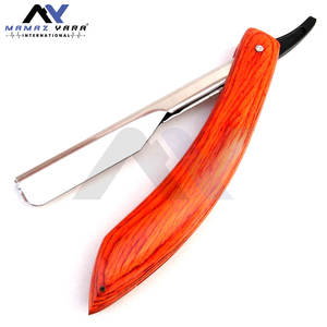 Navaja de Afeitar Recta con Mango Acrílico Rojo, Punta Cuadrada, Clásica para Afeitado en Húmedo, Cuchilla Manual de Barbero, Hoja Duradera y Afilada para el Cuidado Personal Masculino - Product Image 2