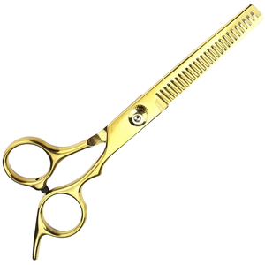 Tijeras de Peluquería Profesionales de Acero Inoxidable Dorado de 6 Pulgadas con Logotipo Personalizado, MOQ Bajo, Ligeras, para Uso en Salón - Product Image 6