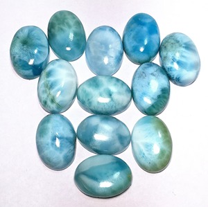 Larimar Calibré Forme Ovale Pierre Précieuse Naturelle Non Montée Cabochon pour Fabrication de Bijoux Bague/Boucles d'Oreilles Prix de Gros par Carat Qualité Naturelle - Product Image 3