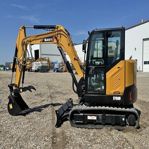 Mini-excavatrice Sany, excavatrice hydraulique fiable pour petits chantiers de construction, travaux d'aménagement paysager, travaux de canalisations et projets de drainage. - Product Image 1