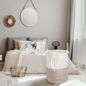 Custom Design Jute <b>Basket</b> – Handmade Eco Friendly <b>Storage</b> <b>Basket</b> for Retail and Home Decor Stores - Product Image 1