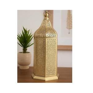 Lanterne marocaine en métal effet laiton, très vendue, lanternes décoratives pour la décoration de l'Aïd et du Ramadan - Product Image 6