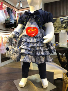 Vestido de algodón para bebé, con monedero, estampado con volantes, con bolsa, elegante - Product Image 2