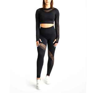 Ensemble de yoga 2 pièces pour femmes, vêtements de sport, leggings sans couture et soutien-gorge de sport, fabrication directe du Pakistan, prix bas. - Product Image 1