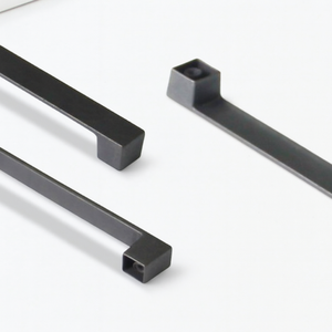 Minimalist Square Zinc Alloy Furniture Handle Matte <b>Black</b> Cabinet Drawer Pull for Kitchen Dining Room Bathroom Cabinets - Product Image 3