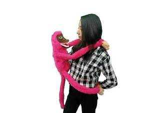 Marioneta de Mono para Ventriloquismo, Marioneta de Mono Rosa Suave que Habla para Actuaciones en Escenario, Sin Dispositivo de Sincronización de Labios - Product Image 2