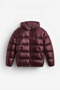 Veste matelassée à capuche pour homme, couleur unie, imperméable, coupe-vent, fermeture éclair, vêtement d'hiver décontracté, coupe régulière, matière PU - Product Image 6