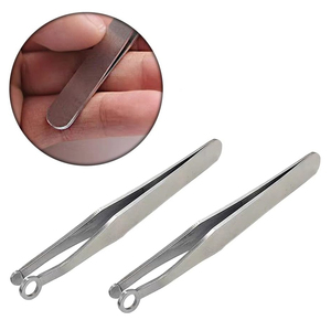 Pince à épiler de précision professionnelle Shears Beauty, légère et durable, en acier inoxydable, à pointe dentelée, pour sourcils et élimination des éclats cutanés - Product Image 6