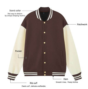 Chaqueta de invierno cómoda para hombre, OEM, de la mejor calidad, estilo universitario, tipo béisbol, transpirable, con bordado, a un precio razonable. - Product Image 4