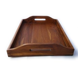 Elegantes Bandejas de Madera Ecológicas para Servir el Desayuno, Bandejas Decorativas Multiusos Hechas a Mano y Duraderas para Restaurantes y Uso Doméstico - Product Image 5
