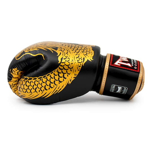 Guantes de Boxeo Twins con Diseño OEM y Serigrafía Dorada, Correa de Cuero Genuino Premium, 16 Oz, Guantes Personalizados Twins Pro Punching - Product Image 2