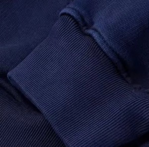 Sudadera con Capucha Azul Marino Personalizada para Hombre, Corte Regular, Felpa de Algodón, Color Sólido Informal, Diseño con Bolsillos, Ropa de Otoño - Product Image 4