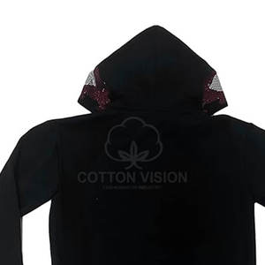 Sudadera con capucha de diamantes de imitación extragrande, estilo brillante, sudadera con capucha de diamantes de imitación para hombre, con cremallera de purpurina a la moda - Product Image 6