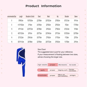 ชุดแสดงยิมนาสติกสำหรับเด็กผู้หญิงอายุ 6-16 ปี ชุดจั๊มสูทสำหรับการแสดงเต้นรำ ชุดเต้นรำสำหรับเด็กผู้หญิง ชุดเต้นรำแนวลิริคอล - Product Image 6