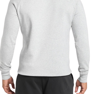 Sweat-shirt homme coupe ajustée gris clair en molleton premium, col rond, style athlétique décontracté pour le quotidien et le streetwear - Product Image 6