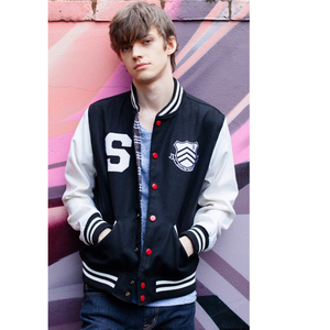Chaqueta de Béisbol Varsity Personalizada para Hombre, Estilo Urbano, Abrigo de Invierno de Lana con Botones y Cuello Alto, Bordado Personalizado - Product Image 2