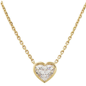 Meilleur pendentif en diamant de laboratoire taille cœur romantique en or massif 14 carats, clarté VVS1, serti clos, cadeau d'anniversaire de luxe pour femme - Product Image 4