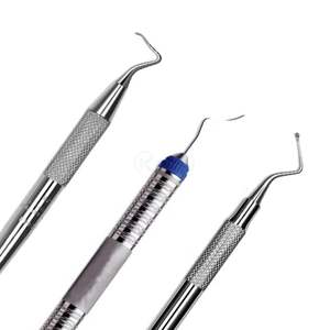 Juego de Exploración Dental con Código de Color, 3 Piezas, Espejo, Sonda y Pinzas de Acero Inoxidable para Uso Profesional en Clínicas, Personalizable - Product Image 3