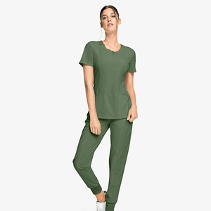 Hauts de blouse en polyester tricoté pour femmes 2026, couleur et logo personnalisés, manches courtes, confortables, pour usage hospitalier, détection des aiguilles, vente en gros - Product Image 5