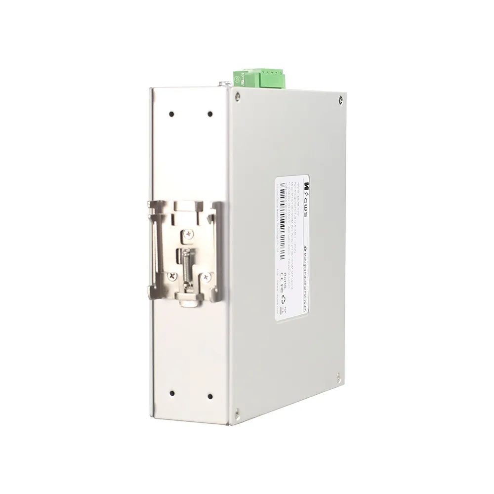 محول جيجابايت Din-Rail Ethernet صناعي من منفذ 8*POE شبكة إلكترونية تدار 120 وات-240 وات محول POE من الألياف للـ NVR