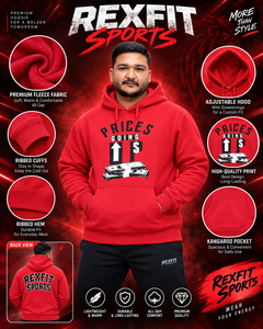 Men's <b>Red</b> Pullover <b>Hoodie</b> Money Graphic Heavyweight Fleece Oversized Streetwear Sweatshirt Custom OEM Wholesale Casual <b>Hoodie</b> - Product Image 3