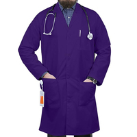 Blouse de laboratoire ajustable et personnalisable pour hommes – Qualité supérieure pour usage hospitalier, extensible et respirante, toutes saisons, en coton/polyester/spandex