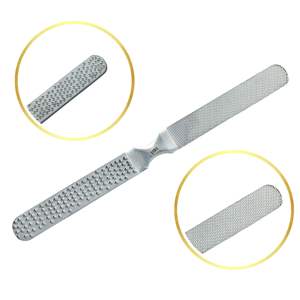 UBI UBI-2103 Lime à pieds professionnelle double face en acier inoxydable de 7 pouces, éliminateur de callosités et de cors, outil de pédicure pour orteils, utilisation humide/sèche - Product Image 1