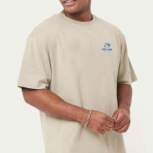 Camiseta Oversize de Algodón 100% de Alta Calidad, Gruesa y Transpirable, con Hombros Caídos, Cuello Medio Alto, Estilo Urbano, Unisex, Personalizable para Hombre - Product Image 4