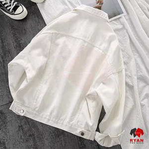 แจ็คเก็ตยีนส์สั่งทำพิเศษสำหรับผู้หญิง ยี่ห้อ Ryan Pro Gear เนื้อผ้าระบายอากาศได้ดีและสวมใส่สบาย พร้อมโลโก้สั่งทำพิเศษ ดีไซน์แบบ OEM - Product Image 3