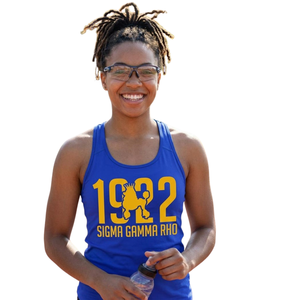 Débardeur personnalisé Sigma Gamma Rho pour femme, imprimé lettres grecques, sans manches, décontracté, pour l'été, vêtement de mode pour sororité - Product Image 1
