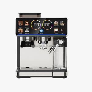 Macchina da Caffè Italiana Completamente Automatica in Acciaio Inox Francese, 20 <span class=keywords><strong>Bar</strong></span> di Pressione, Macchina per Espresso e Cappuccino con Macinacaffè e Serbatoio Latte da 250ml - Product Image 1