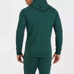 Dark Green color regular fir <b>mens</b> high quality Tracksuit <b>Jogger</b> Set Casual Sportswear OEM ODM Supplier - Product Image 4