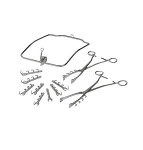 Veterinary Rumenotomy Instruments Set with Frame, Vulsellum Forceps & Fixation Hooks By <b>Blush</b> Surgical - Product Image 4
