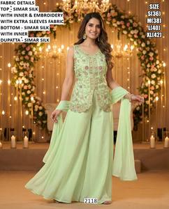 Aarini Bandhani Kurta Traditionnelle Festive pour Femmes, Longue, Séchage Rapide, pour Fête, Mariage et Diwali - Product Image 5